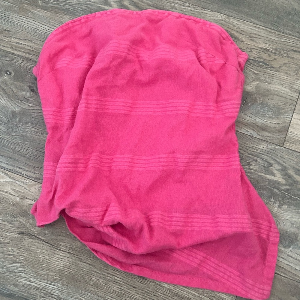 Free people pink asymmetrical wrap tube top women’s size medium